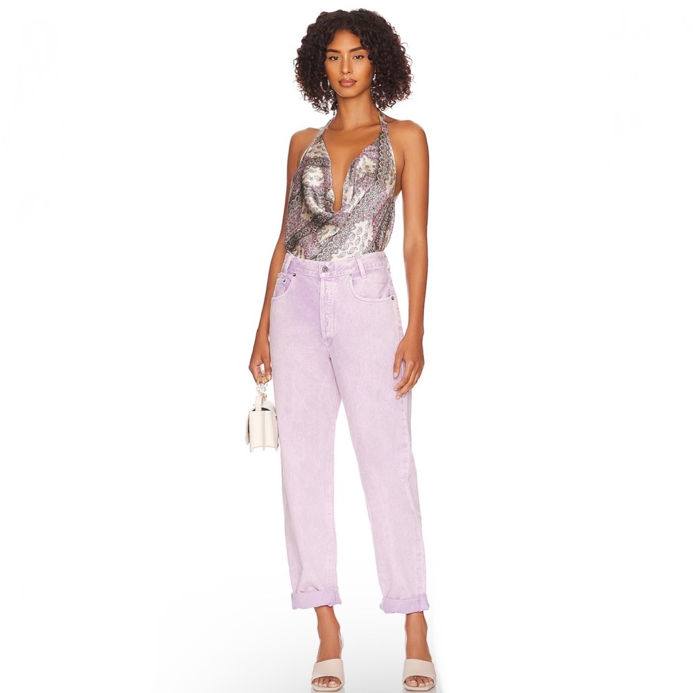 NEW CAMI NYC REVOLVE PAISLEY PRINT SILK HALTER TOP - Picture 9 of 9
